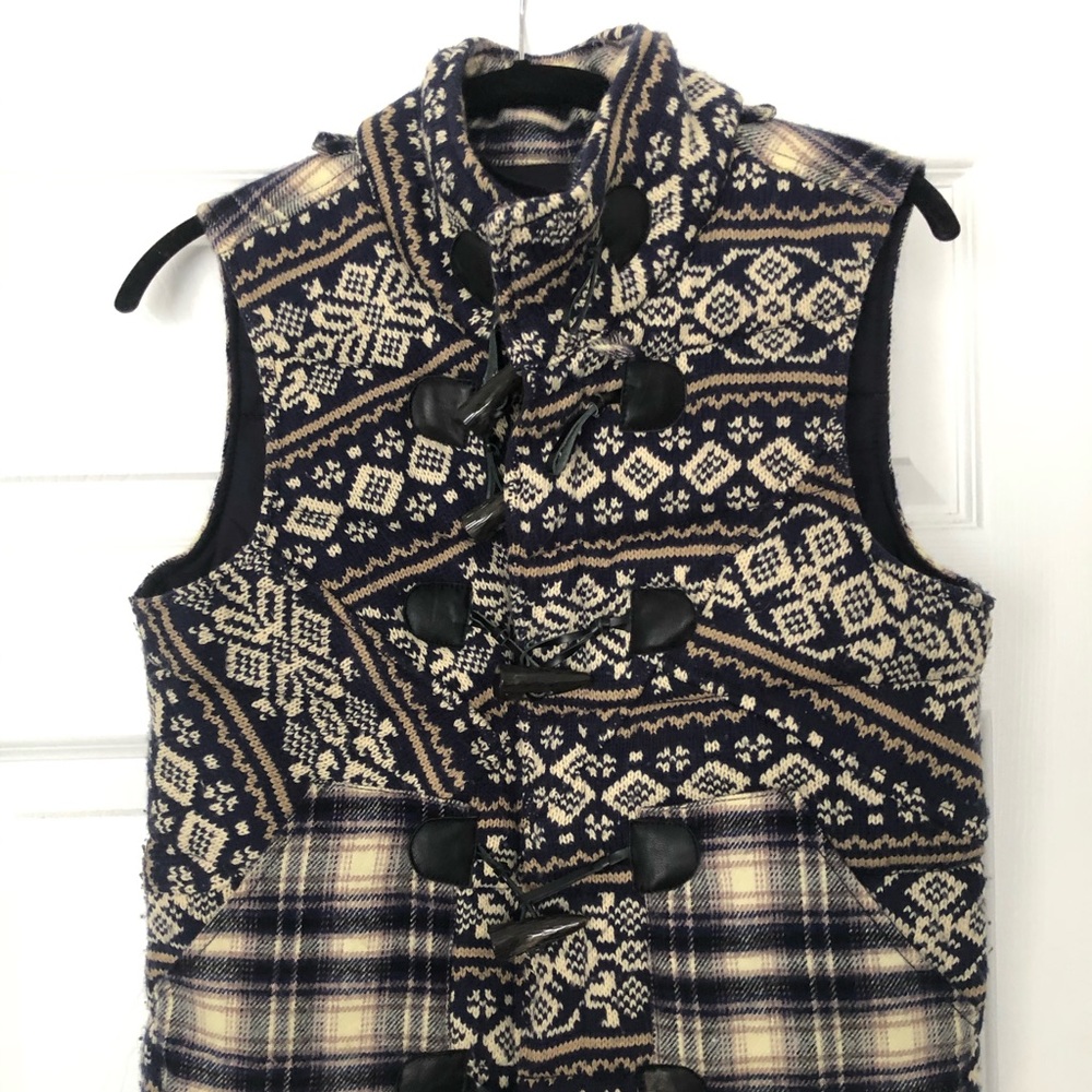 Lucky Brand Winter Knit/Quilted Vest